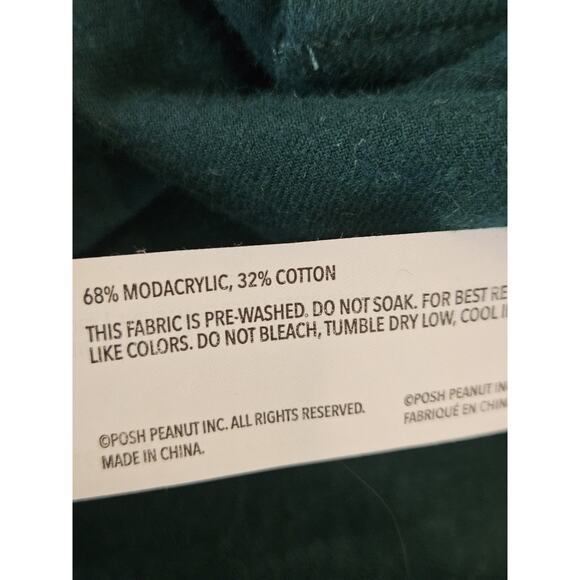 NWT Posh Peanut Women's Flannelette Luxe Pajama Set M Green Teddy Bear Soft - Picture 4 of 9